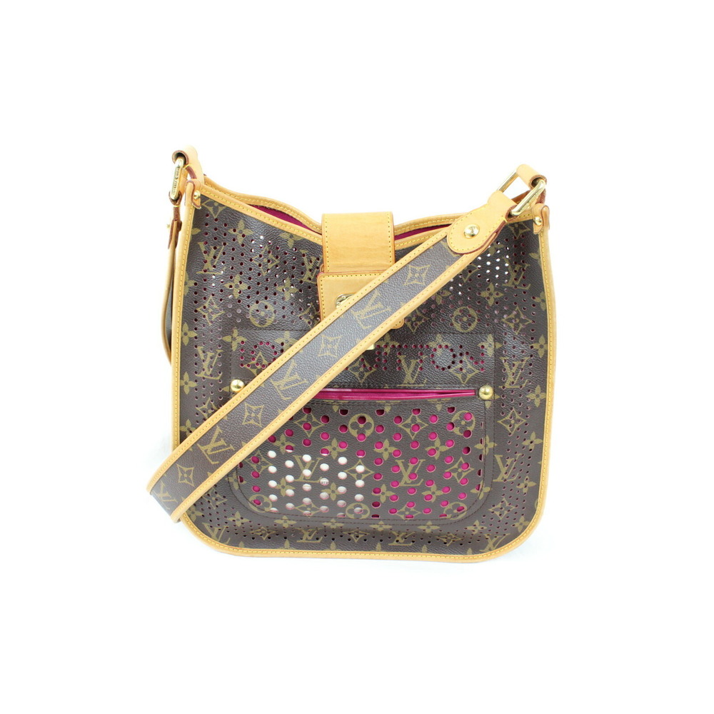 LOUIS VUITTON Musette Monogram Leather Brown Shoulder BagPink